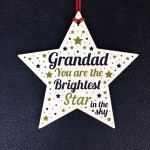 Christmas Tree Bauble Grave Memorial Ornament For Grandad Star