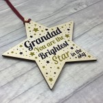 Christmas Tree Bauble Grave Memorial Ornament For Grandad Star