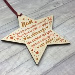 Nan Memorial Christmas Tree Decorations Wood Star Remembrance 