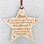 Nan Memorial Christmas Tree Decorations Wood Star Remembrance 
