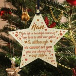 Nan Memorial Christmas Tree Decorations Wood Star Remembrance 