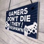 Gamer Bedroom Accessories Plaque Gifts For Brother Dad Man Cave