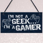 Gamer Novelty Gifts Plaque Gamer Door Sign Bedroom Accessories 