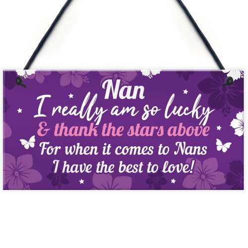 Keepsake Gifts For Nan Nanny Birthday Christmas Plaque Gifts