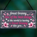 Great Granny Plaque Sign Grandparent Gifts From Grandchildren