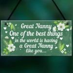 Great Nanny Plaque Sign Grandparent Gifts From Grandchildren