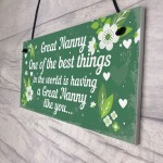 Great Nanny Plaque Sign Grandparent Gifts From Grandchildren