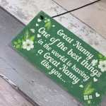 Great Nanny Plaque Sign Grandparent Gifts From Grandchildren