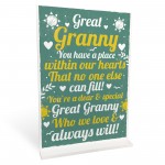 Nan Nanny Gifts For Birthday Christmas Standing Plaque Keepsake