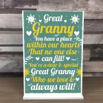 Nan Nanny Gifts For Birthday Christmas Standing Plaque Keepsake