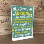 Nan Nanny Gifts For Birthday Christmas Standing Plaque Keepsake