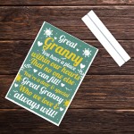 Nan Nanny Gifts For Birthday Christmas Standing Plaque Keepsake