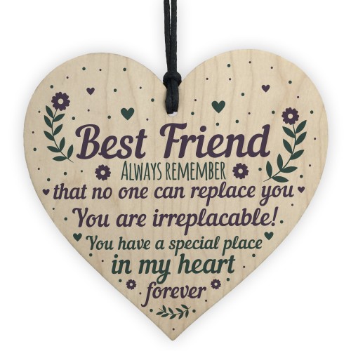 Friendship Gift Sign Cute Heart Plaque Poem Birthday Christmas