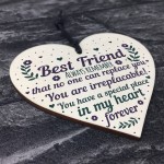 Friendship Gift Sign Cute Heart Plaque Poem Birthday Christmas