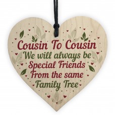 Cousin Family Gifts Christmas Birthday Gift For Cousin Wood Hear