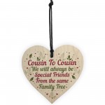 Cousin Family Gifts Christmas Birthday Gift For Cousin Wood Hear