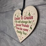 Cousin Family Gifts Christmas Birthday Gift For Cousin Wood Hear