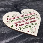 Cousin Family Gifts Christmas Birthday Gift For Cousin Wood Hear