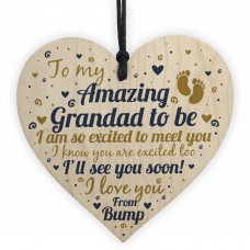 Grandad To Be Heart Baby Announcement For Dad New Baby Gifts