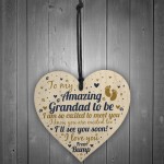 Grandad To Be Heart Baby Announcement For Dad New Baby Gifts
