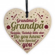 Gifts For Grandpa Wood Heart Gifts For Grandma Grandparent Gift
