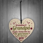 Gifts For Grandpa Wood Heart Gifts For Grandma Grandparent Gift