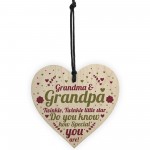 Gifts For Grandpa Wood Heart Gifts For Grandma Grandparent Gift