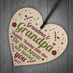 Gifts For Grandpa Wood Heart Gifts For Grandma Grandparent Gift