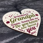 Gifts For Grandpa Wood Heart Gifts For Grandma Grandparent Gift