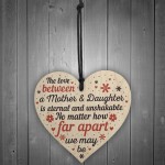 Mother And Daughter Heart Plaque Gifts Wood Keepsake Gift Mum