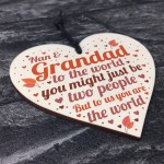 THANK YOU Gift For Nan And Grandad Wood Heart Birthday Keepsake