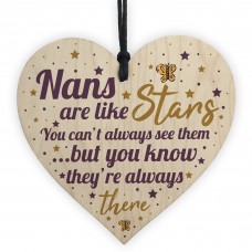 Nan Gift For Christmas Birthday Heart Plaque Keepsake THANK YOU 