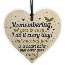 Memorial Plaque Gifts Mum Dad Nan Grandad In Memory Wood Heart