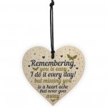 Memorial Plaque Gifts Mum Dad Nan Grandad In Memory Wood Heart