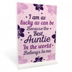 Best Auntie Aunt Gifts For Christmas Birthday Standing Plaque