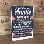 Best Auntie Aunt Gifts For Christmas Birthday Standing Plaque