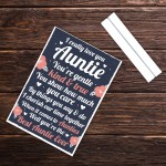 Best Auntie Aunt Gifts For Christmas Birthday Standing Plaque