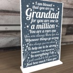 Christmas Birthday Gift For Grandad Grandparents Standing Plaque