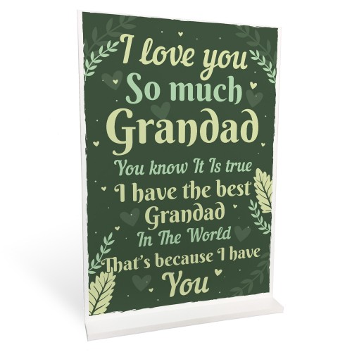 Grandad Grandfather Gifts From Grandchildren Christmas Gift Sign