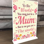 THANK YOU Gift For Mummy Standing Plaque Birthday Christmas Gift