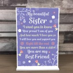 SISTER GIFT For Birthday Christmas Standing Plaque Thank You