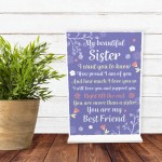 SISTER GIFT For Birthday Christmas Standing Plaque Thank You