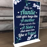 Auntie Friendship Gifts For Christmas Birthday Standing Plaque