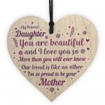 Mother And Daughter Gifts Wood Heart Plaque Christmas Birthday