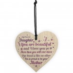 Mother And Daughter Gifts Wood Heart Plaque Christmas Birthday