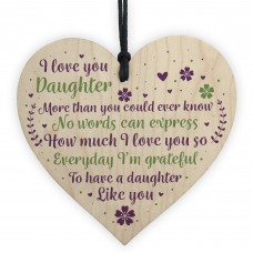 Daughter Gifts From Mum Mother and Daughter Gifts Wooden Heart