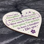 Daughter Gifts From Mum Mother and Daughter Gifts Wooden Heart