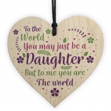 Christmas Gifts For Daughter Wood Heart Plaque Daughter Birthday