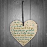 Brother Gifts For Christmas Birthday Wooden Heart Plaque Gifts