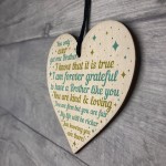 Brother Gifts For Christmas Birthday Wooden Heart Plaque Gifts